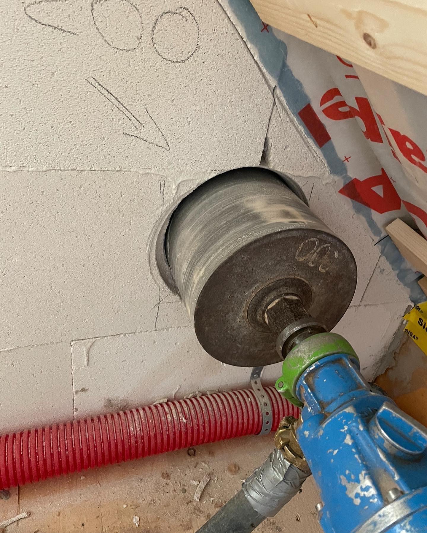 Kernbohrung im Einsatz